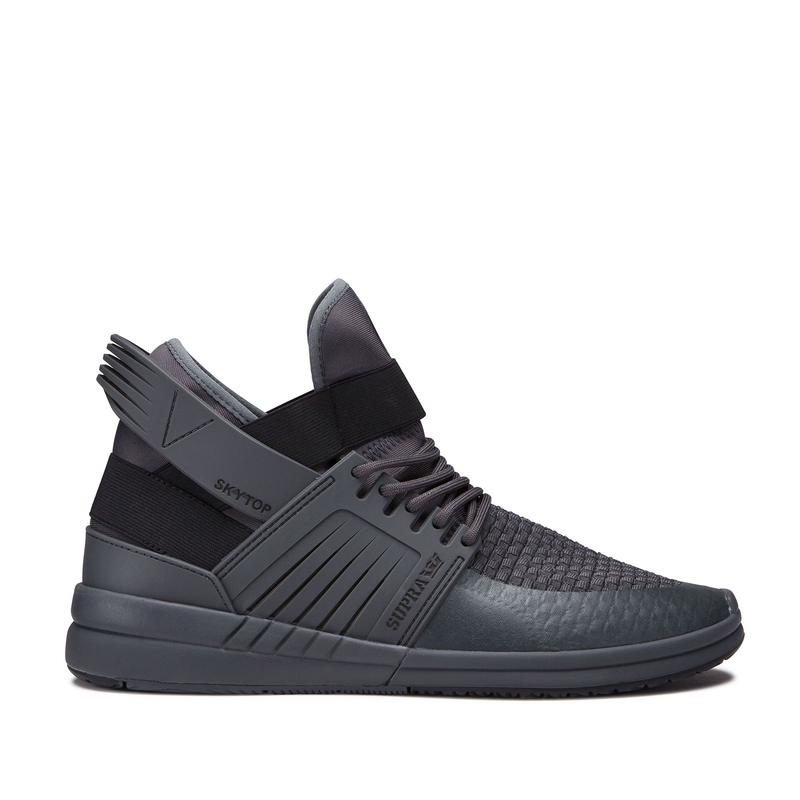 Buty Supra SKYTOP V - Sneakersy Wysokie Damskie - Szare / Czarne (RPOA-58209)